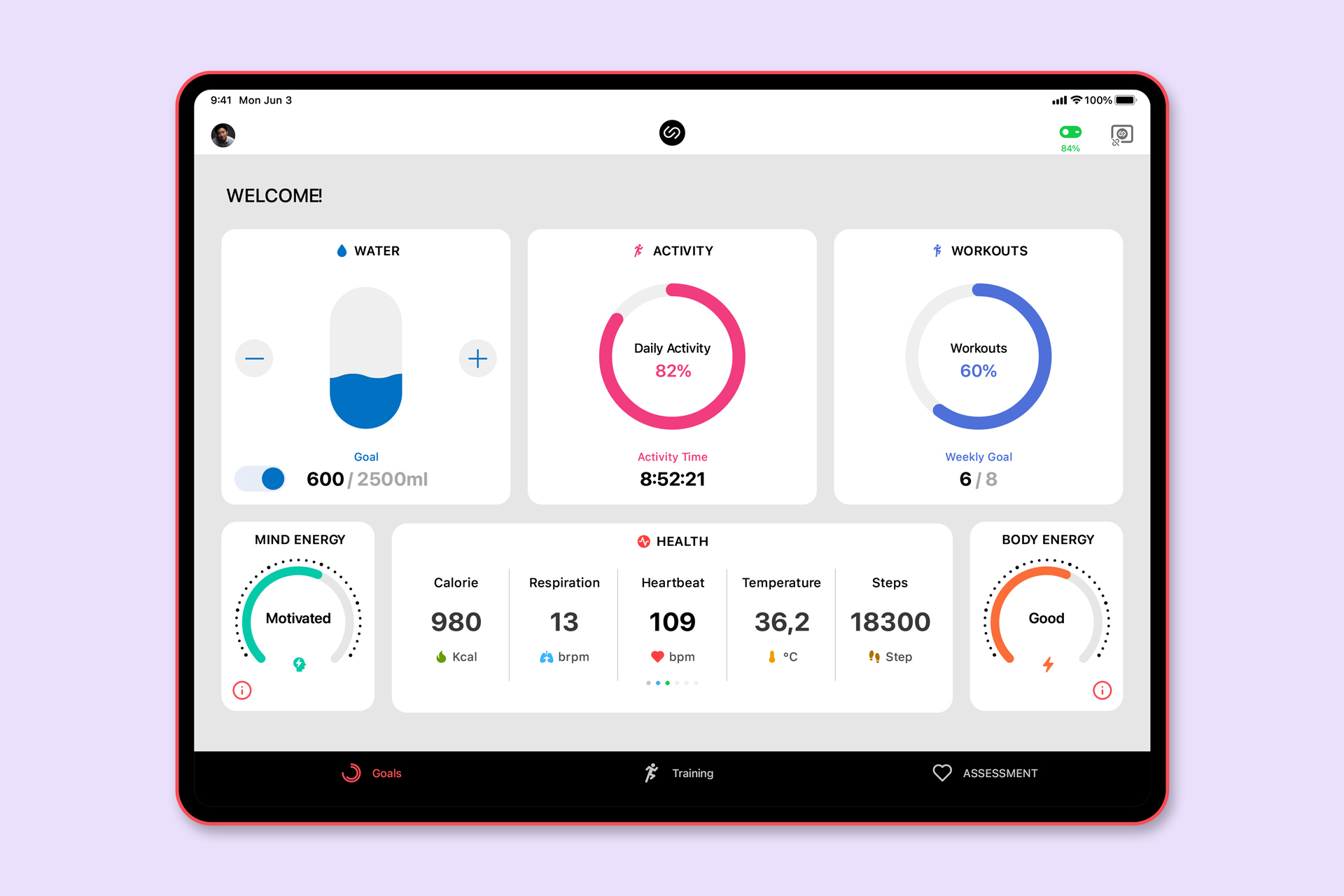 Intenza Workout Monitor App, UX/UI Design – Adolfo Monti